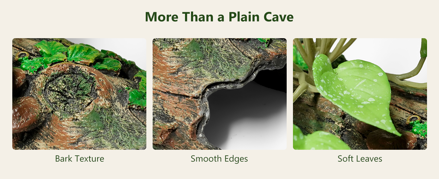 Pegifix Tree Cave with Soft Greenery for Aquariums & Terrariums